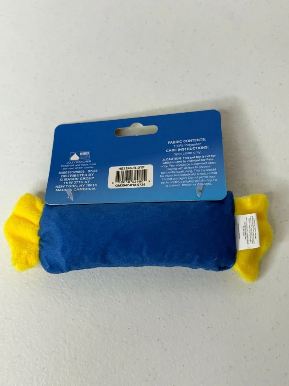 Jolly Rancher Dog Toy Plush Candy Pet Toy Crinkle Fun
